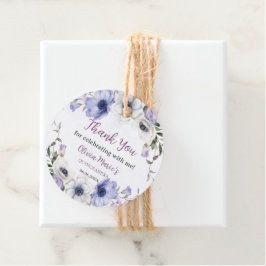 Quinceañera Lila Lilac Floral Tiara Butterfliegen Geschenkanhänger