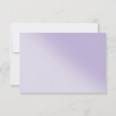 Quinceañera Lila Lilac Floral Tiara Butterfliegen RSVP Karte (Rückseite)