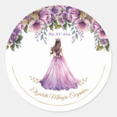 Quinceañera Lila Lilac Sticker (Vorderseite)