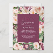 Quinceañera lila mädchenhaften Foto Geburtstag Einladung (Rückseite)