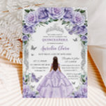 Quinceañera Lila Rose Floral Silver Princess Einladung<br><div class="desc">Personalisieren Sie diese schöne quinceañera Einladung mit Ihrer eigenen Formulierung einfach und schnell. Klicken Sie einfach auf die Schaltfläche "Bearbeiten mit dem Entwurfstool", um Text, Wortlaut, Stil des Schriftartes, Größe des Schriftartes und Farbe des Schriftartes zu ändern. Sie können auch Text hinzufügen oder entfernen und Bilder verschieben oder entfernen. Die...</div>
