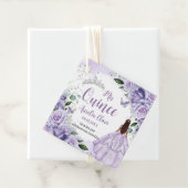 Quinceañera Lila Rose Floral Silver Princess Geschenkanhänger (Beispiel)