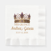 Quinceanera Lila Serviette (Vorderseite)