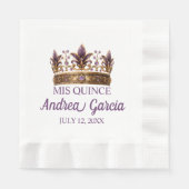 Quinceanera Lila Serviette (Vorderseite)