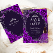 Quinceanera Lila Silber Save The Date