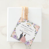 Quinceañera Lilac Blush Floral Twins Boy Girl Geschenkanhänger (Beispiel)