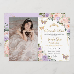 Quinceañera Lilac Blush Foto Save The Date