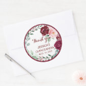 Quinceanera Lilac Lila Floral Round Sticker (Umschlag)