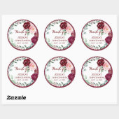 Quinceanera Lilac Lila Floral Round Sticker (Blatt)