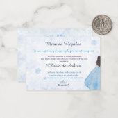 Quinceañera Lluvia de Sobres Winter Wonderland Mitteilungskarte (Vorderseite/Rückseite Beispiel)