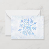 Quinceañera Lluvia de Sobres Winter Wonderland Mitteilungskarte (Rückseite)