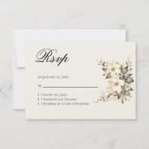 Quinceanera Magnolie Antwort RSVP Karte