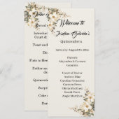 Quinceanera Magnolie doppelseitige Programmkarte Programm (Vorne/Hinten)