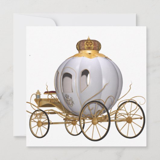 Quinceanera Märchen-Prinzessingold und -WEISS Einladung (Rückseite)