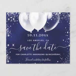 Quinceanera Marinebasis blauen Haushalt rett Datum Flyer