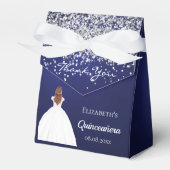 Quinceanera Marineblau Party Geschenkschachtel (Vorderseite)