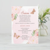 QUINCEANERA-MARIPOSAS EINLADUNG (Stehend Vorderseite)