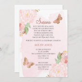 QUINCEANERA-MARIPOSAS EINLADUNG (Vorne/Hinten)