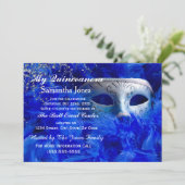 Quinceanera Masquerade Einladungen (Stehend Vorderseite)