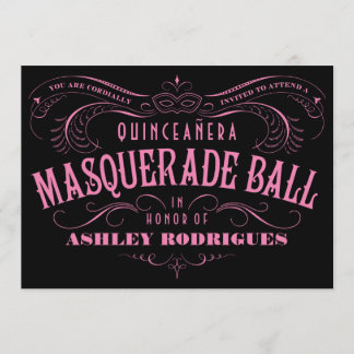Quinceanera Masquerade Einladungen