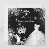 Quinceanera Masquerade Magische Prinzessin Einladung (Vorderseite)