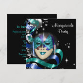 Quinceanera Masquerade Maske PERSONALISIEREN Einladung (Vorne/Hinten)