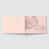 Quinceanera Masquerade Party Rose Gold Pink Gästebuch (Voll)