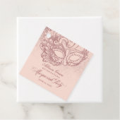 Quinceanera Masquerade Party Rose Gold Pink Geschenkanhänger (Beispiel)