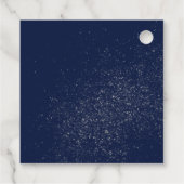 Quinceanera Masquerade Party Silver Blue Geschenkanhänger (Rückseite)