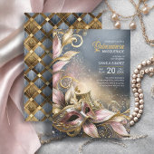 Quinceanera Masquerade Rose Gold ID1031 Einladung
