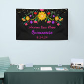 Quinceanera Mexican Fiesta Floral Geburtstag Banner (Messeveranstaltung)
