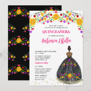 Quinceanera Mexikanisches Fest Prinzessinnen Kleid Einladung