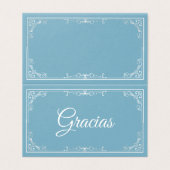 Quinceañera Mini Vielen Dank Karten für Ihre Gäste (Außenseite Aufgefaltet)