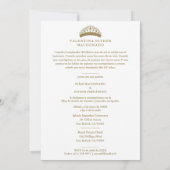 Quinceañera Minimales Foto Extravagante Kalligrafi Einladung (Rückseite)