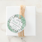 Quinceañera Mint Green Floral Silberschmetterlinge Geschenkanhänger (Beispiel)