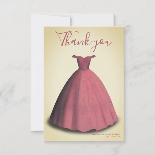 Quinceañera mis quince Foto vielen Dank Karte (Vorderseite)