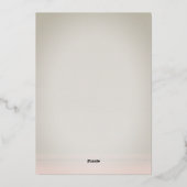 Quinceañera mis quince kleid gold Foil Einladung (Rückseite)