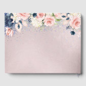 Quinceanera Navy Glitzer Rose Gästebuch (Rückseite)