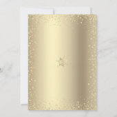 Quinceañera Navy Gold Foil Glitzer Princess Crown Einladung (Rückseite)
