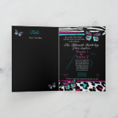 Quinceanera oder süß 16 Schmetterlingseinladung, r Einladung (Innenseite)