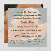 Quinceanera orange Rosen-Geburtstag Einladung (Vorne/Hinten)