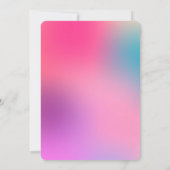 Quinceañera Papel Picado Fun Gradient Pink Silver Einladung (Rückseite)