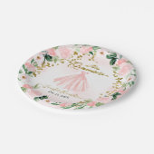 Quinceanera Paper Teller Blush Bloral Pink Kleid (Schrägansicht)