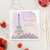 Quinceanera Paris Eiffel Tower French Lavender Serviette (Beispiel)