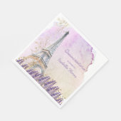Quinceanera Paris Eiffel Tower French Lavender Serviette (Ecke)