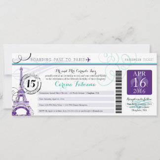 Quinceanera | Paris Einladung