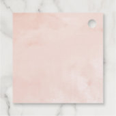 Quinceanera Party Blush Gown Pink Floral Gefallen  Geschenkanhänger (Rückseite)