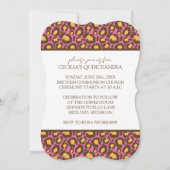 Quinceanera-Party Einladung (Cheetah Print) (Rückseite)