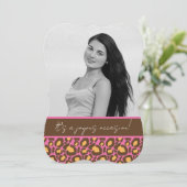 Quinceanera-Party Einladung (Cheetah Print) (Stehend Vorderseite)