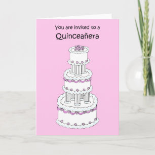 Quinceanera Party Einladung Hübscher Kuchen